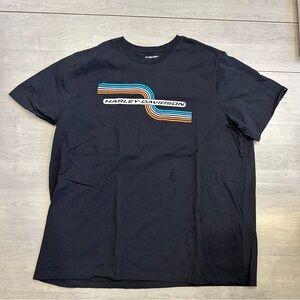 Harley-Davidson Men's 3XL Retro Tank Stripe Black Tee